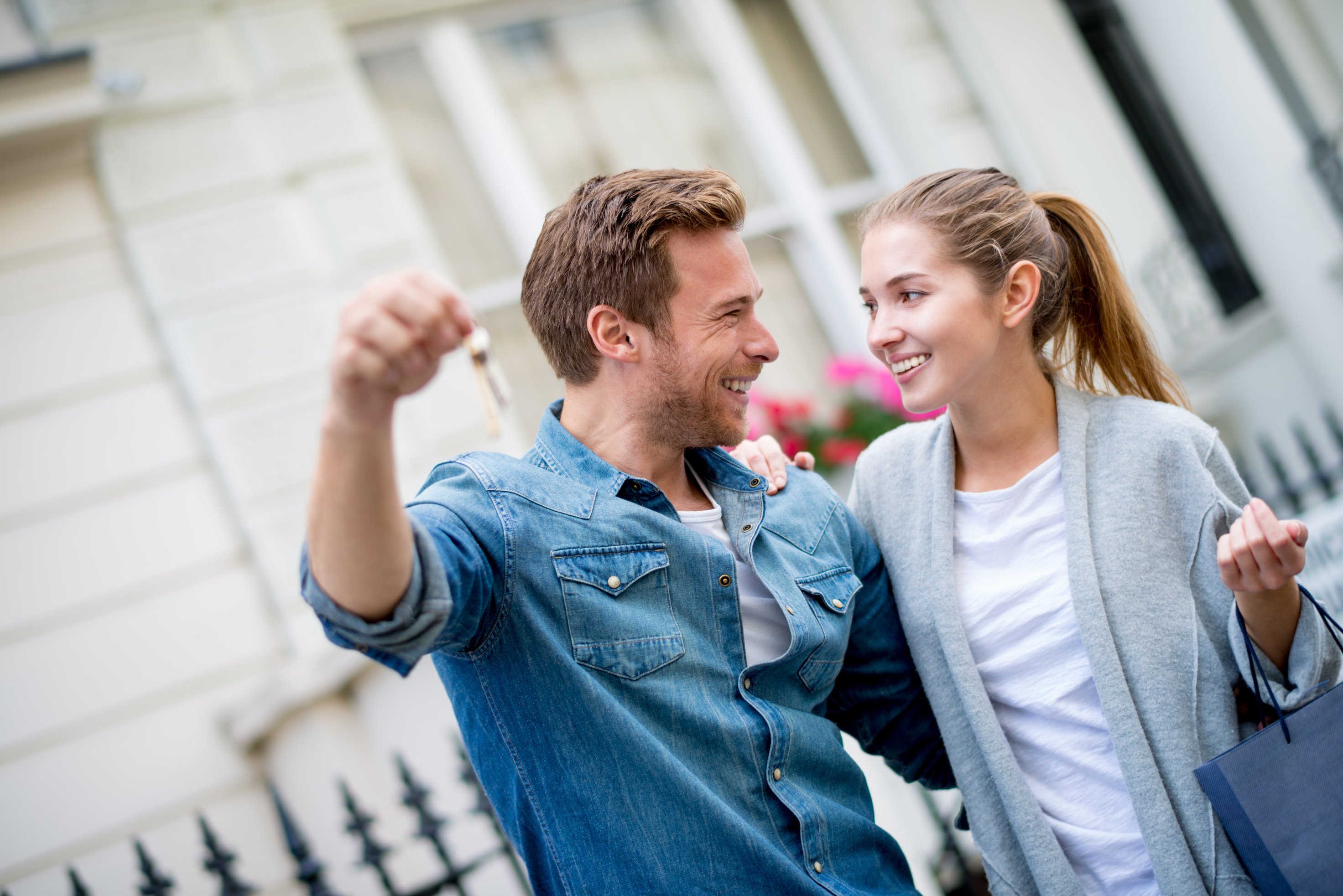 Couple buying a house